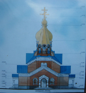 Проект. Западный фасад храма