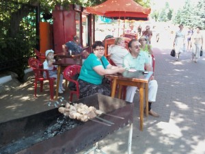 43 Бирюкова Н.В. и Ядрышников И.Ю. ожидают шашлык